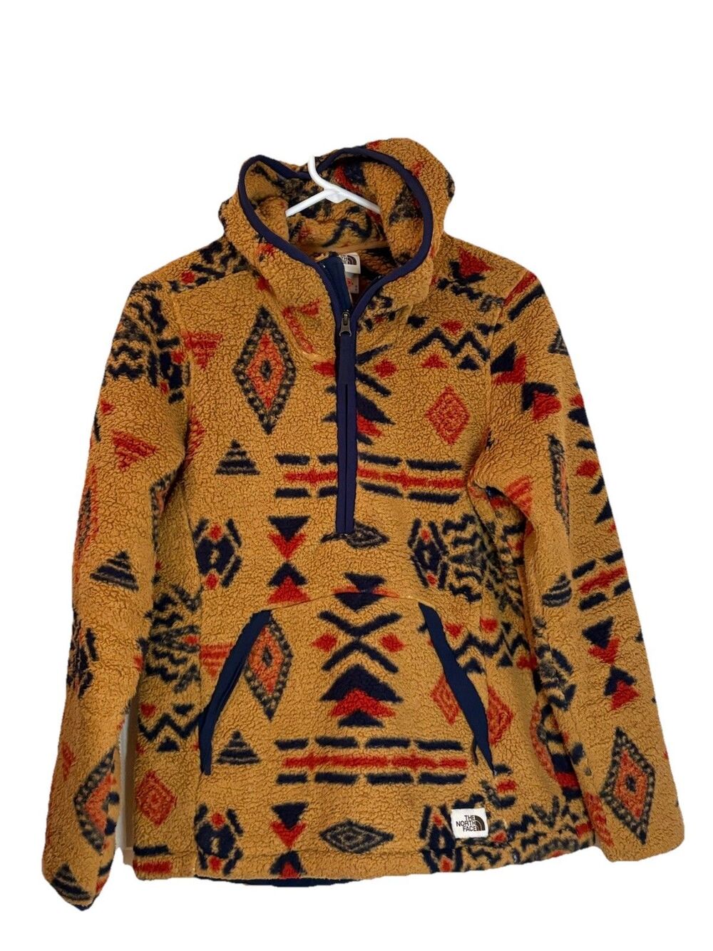 The North Face Campshire Cedar Brown California Geo Print Hoodie Womens S Rare